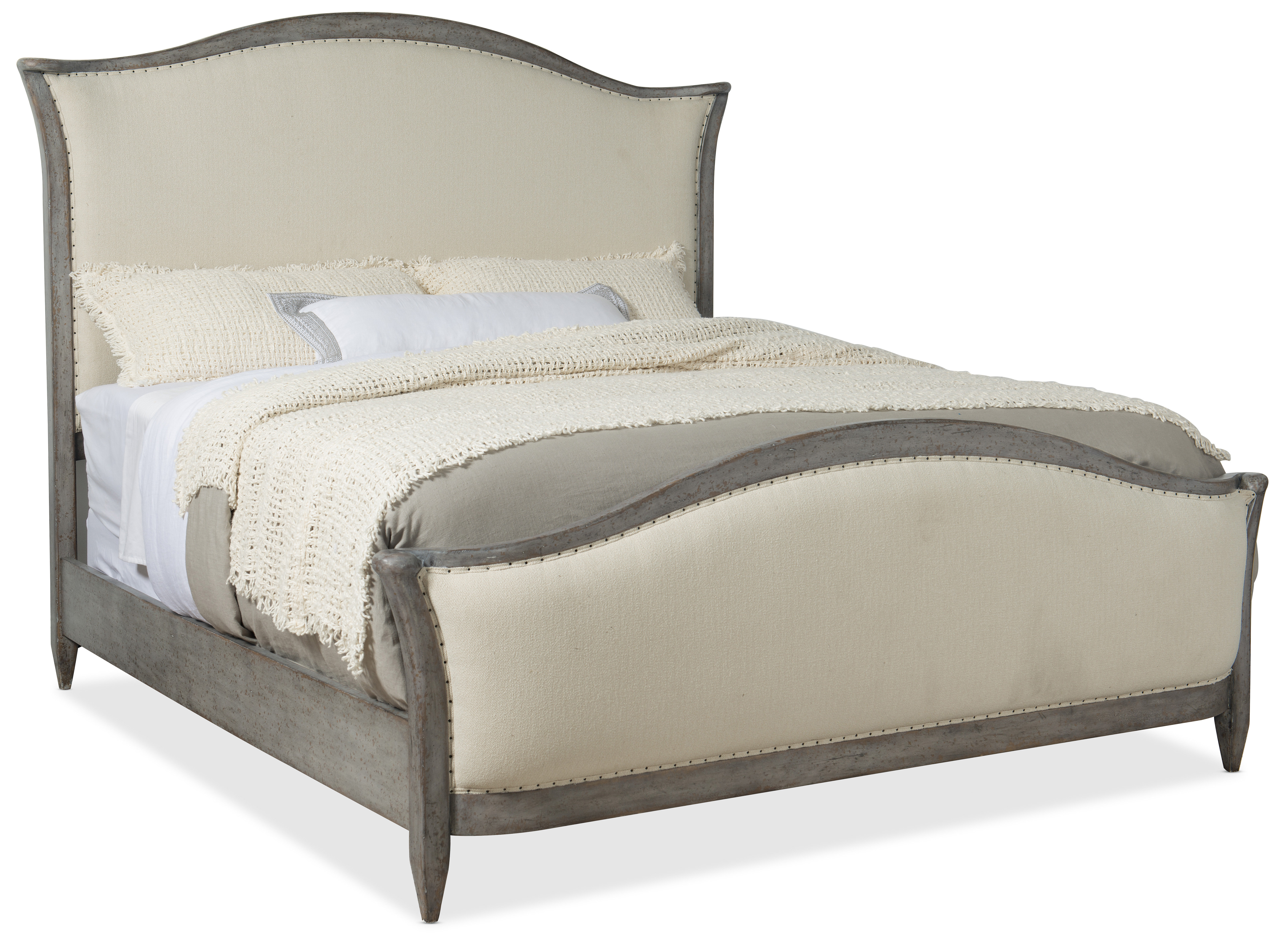 Canora Grey Kaleeah Bella Cal King Upholstered Bed- Speckled